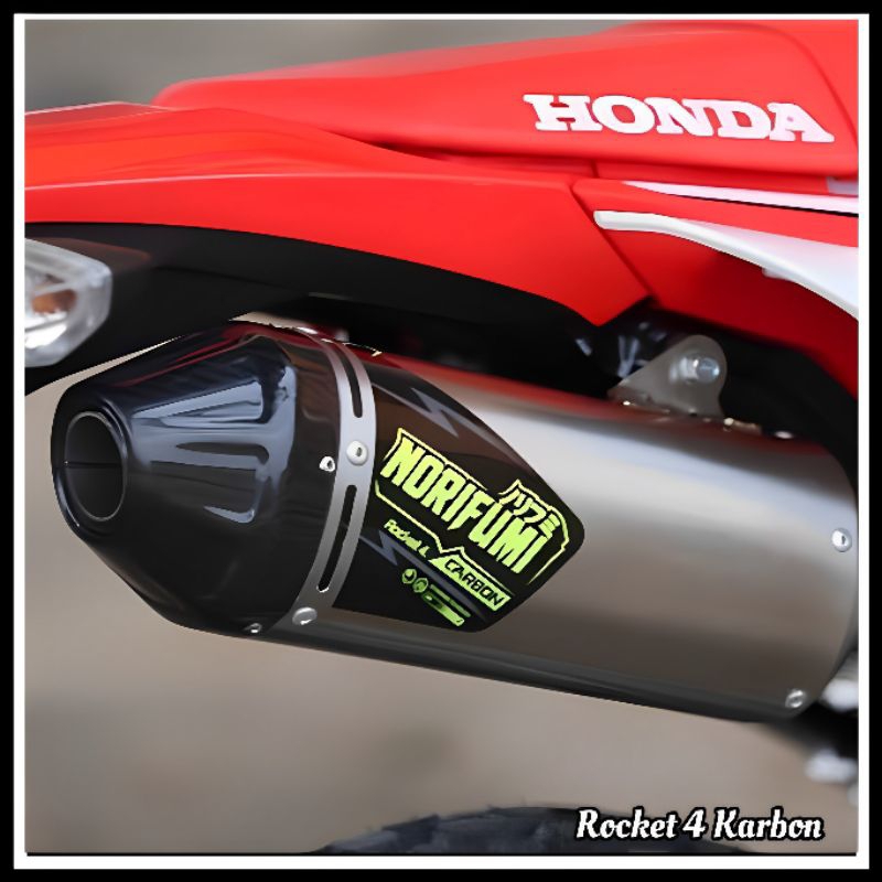 Knalpot NORIFUMI Rocket4 Carbon KLX150 CRF150L WR155 DTRACKER150 VIAR CROSS X150