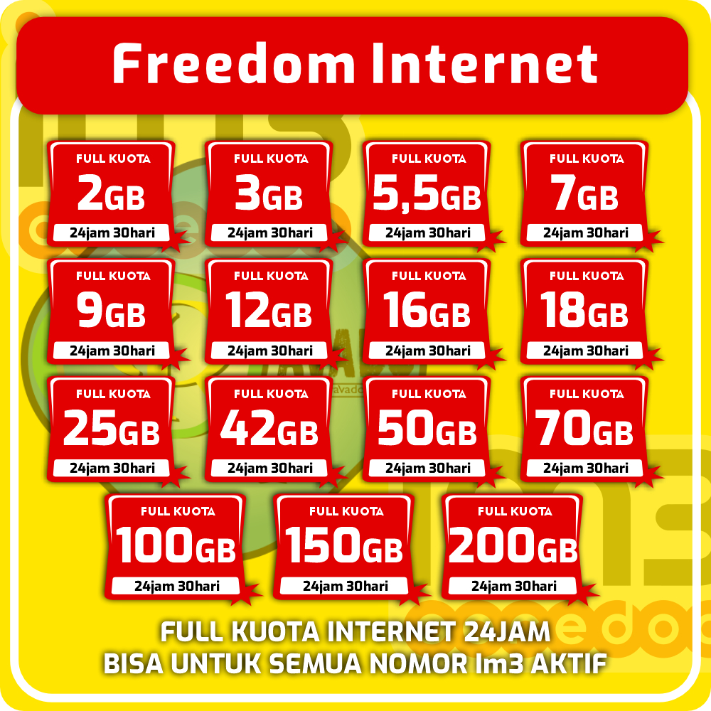 ISI ULANG PAKET INTERNET KUOTA VOCER MURAH INDOSAT UNLIMITED JUMBO