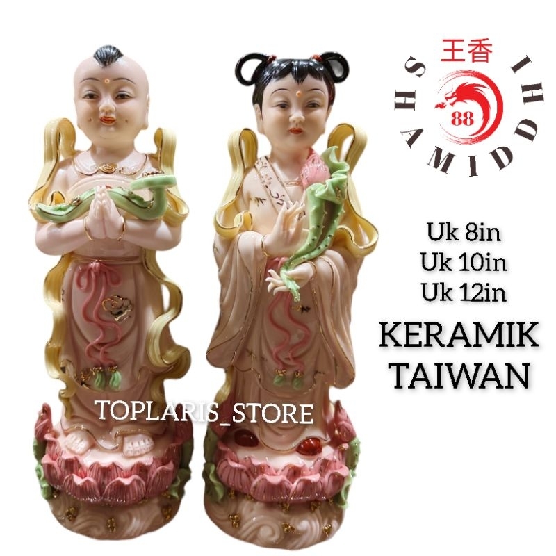 Patung Pendamping Kwan Im Keramik Taiwan