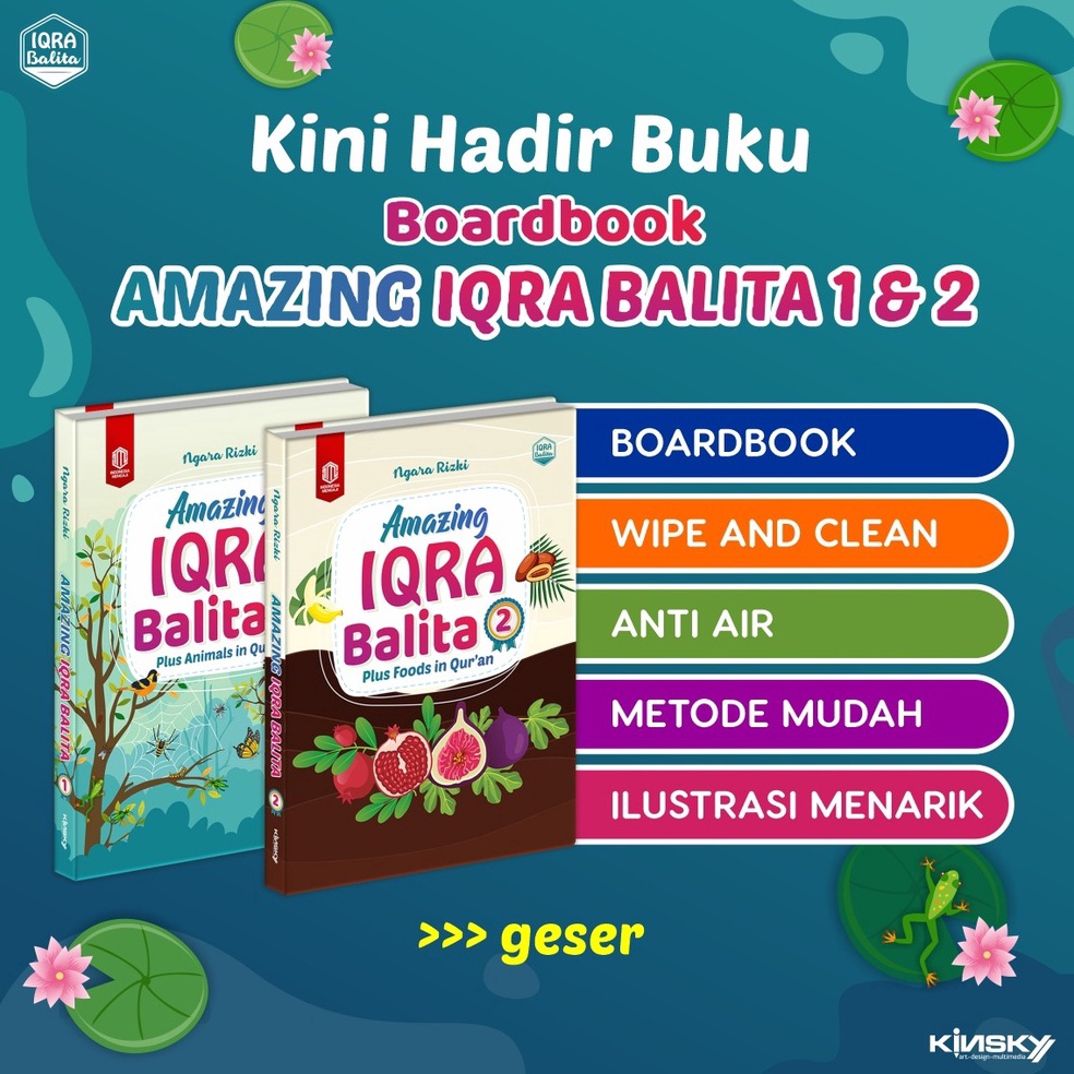 

KODE W89H BUKU IQRA AMAZING IQRO BALITA BOARDBOOK JILID 1 DAN JILID 2