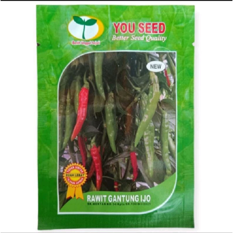 isi 10 gram benih bibit cabe rawit Gantung Ijo cabe merunduk