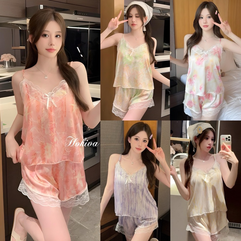 470 Sleepwear Pajamas Satin Baju Tidur Setelan Satin Wanita / Baju Tidur Wanita Dewasa Bahan Satin I