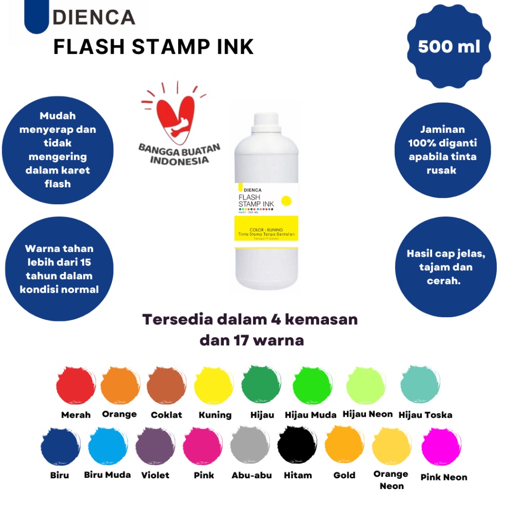 

KODE V26F Dienca Flash Stamp Ink Tinta Stempel 5ml PART 3
