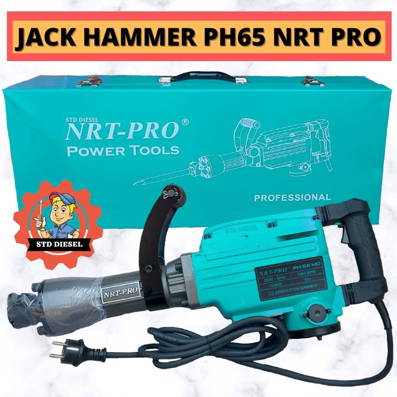 JACK HAMMER PH 65 MERK NRT PRO DEMOLITION HAMMER PH 65 JEK  JECK ALAT BOBOK COR BESAR JACK HAMMER PH