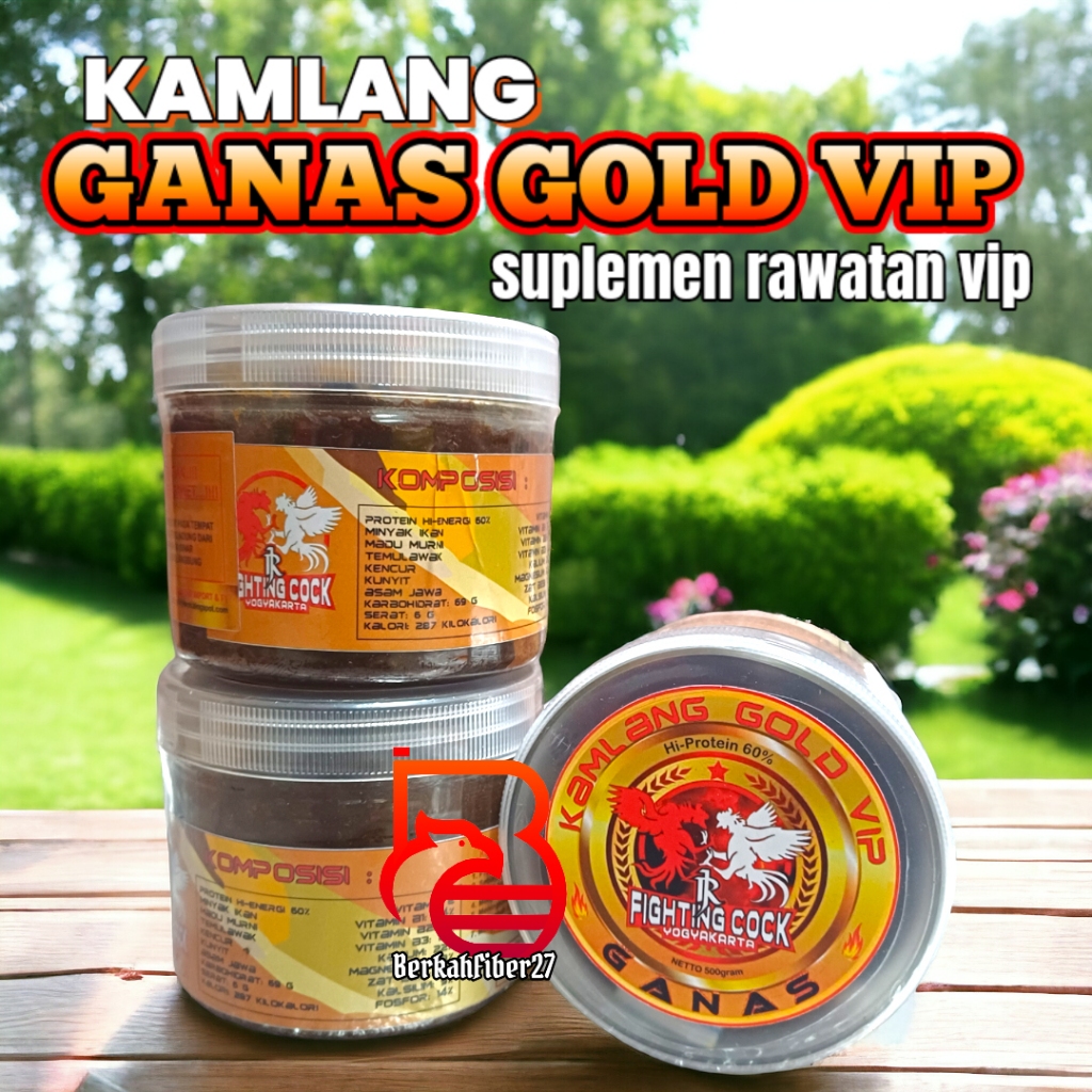 KAMLANG GANAS GOLD VIP KAMLANG AYAM VITAMIN AYAM SUPLEMEN AYAM VIP KAMLANG GANAS RJ FARM JAMU AYAM