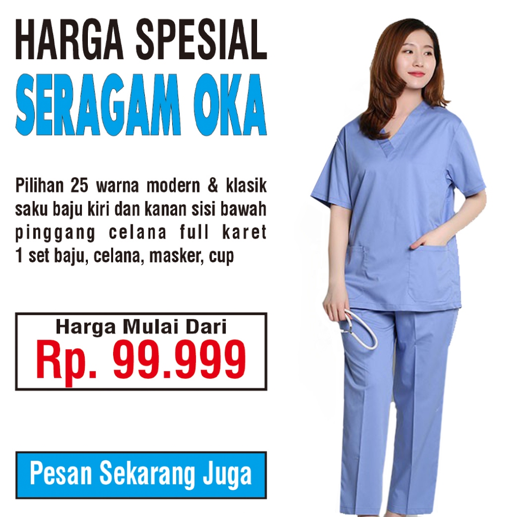 SERAGAM PERAWAT OKA BAJU JAGA OKA TOYOBO LENGAN PENDEK