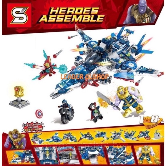 DAHSYAT BRICK AVENGERS ENDGAME BATTLE JET HEROES ASSEMBLE MG31 BUILDING BLOCK