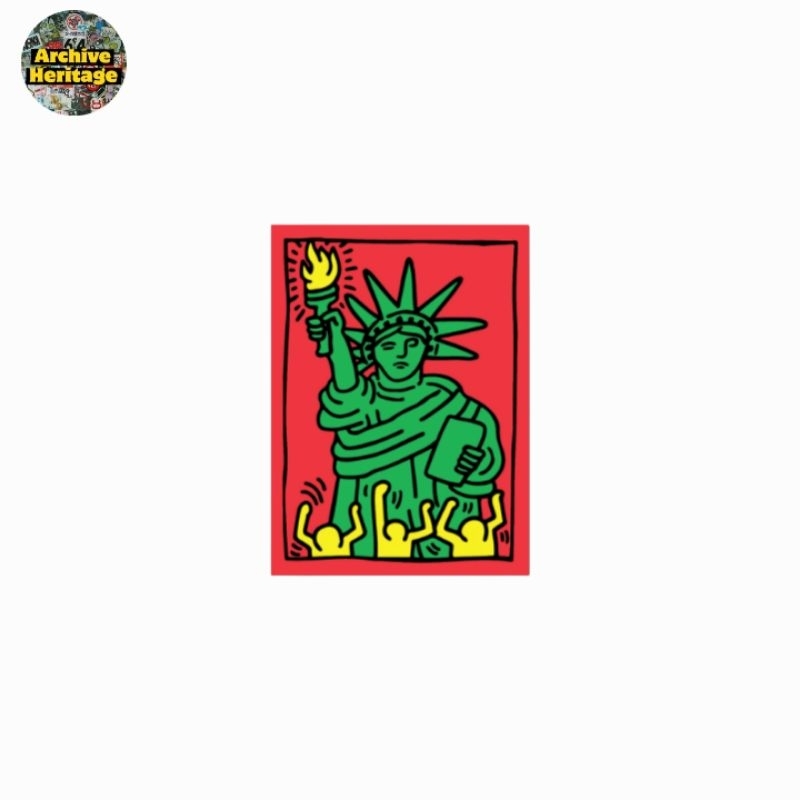 

sticker Keith Haring statue of liberty stiker art artwork graphic