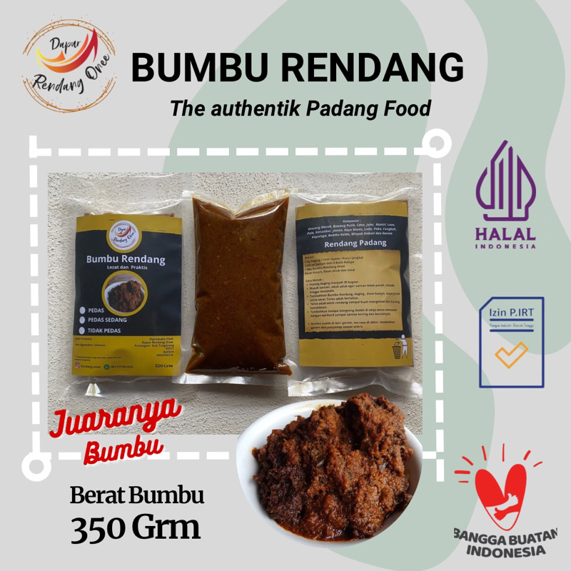 

Bumbu RENDANG Asli Padang Bumbu Rendang instant Rendang onee