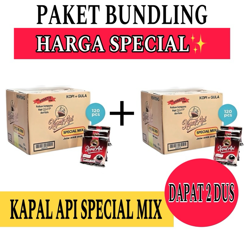 

Kopi Kapal Api Special Mix 24gr [PAKET BUNDLING DAPAT 2 DUS]