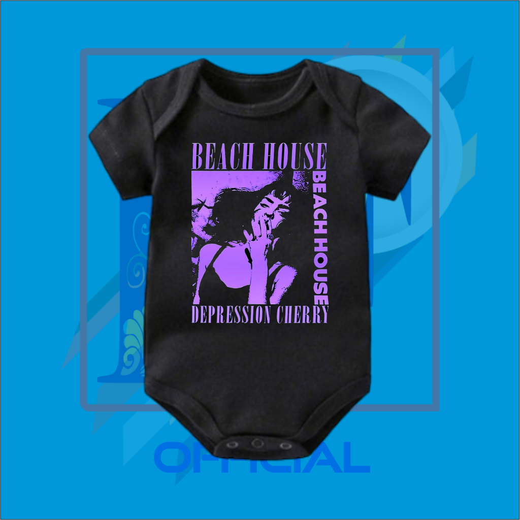 BAJU BAYI JUMPER BABY BEACH HOUSE DEPRESSION CHERRY | KAOS BAYI /JUMPSUIT KIDS/ BODYSUIT LAKI LAKI P