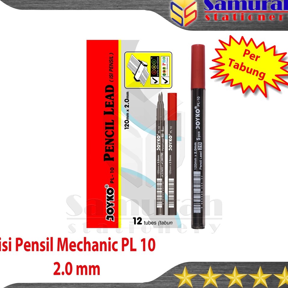 

Stock Banyak isi Pensil Mekanik Joyko PL 1 2 mm Perlusin Mechanical Pencil lead PL1 isi Pensil Cetek Besar 1 pak isi 12 Tube