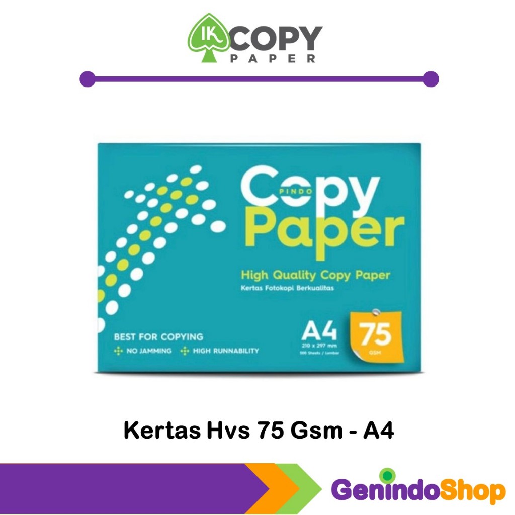 

Kertas Hvs A4 75 gsm Copy Paper