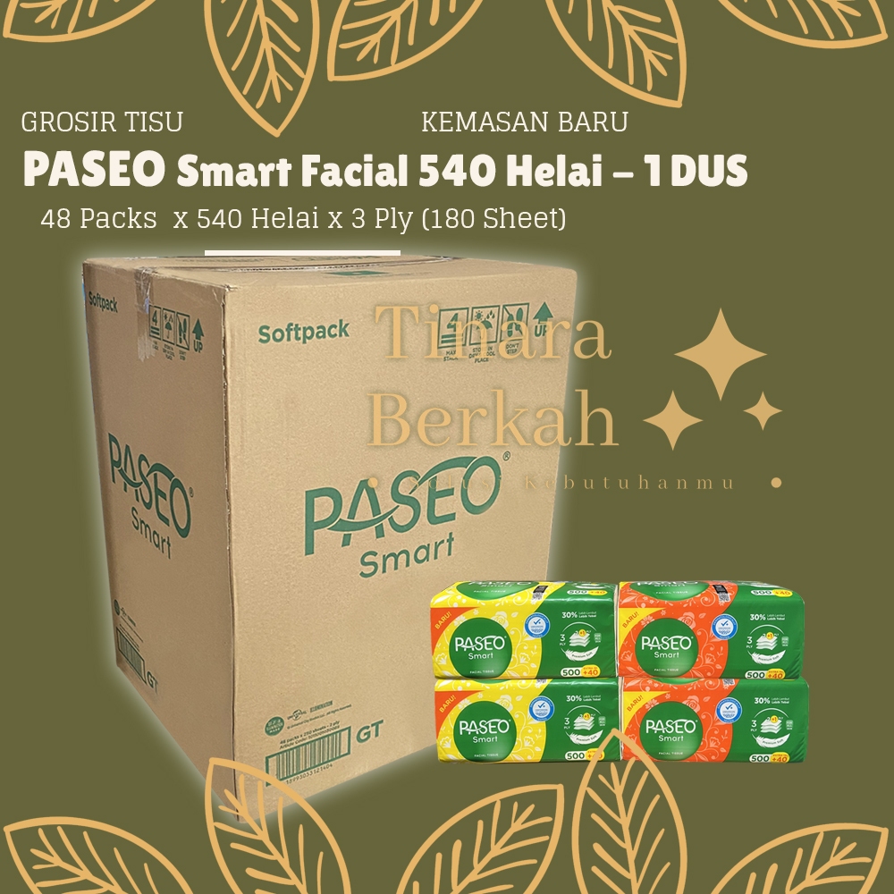 Tissue PASEO Smart Facial 250 Sheet / Tisu Wajah Tissu Muka 1 DUS KARTON 48 Pack