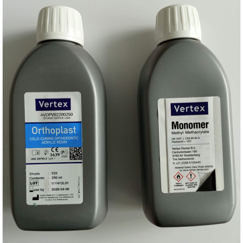 Vertex Liquid Orthoplast Cold Curing Acrylic Resin 250 ml