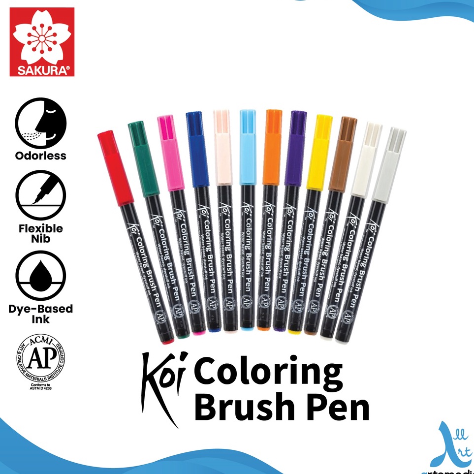 

Murah Banget Sakura Koi Coloring Brush Pen 12
