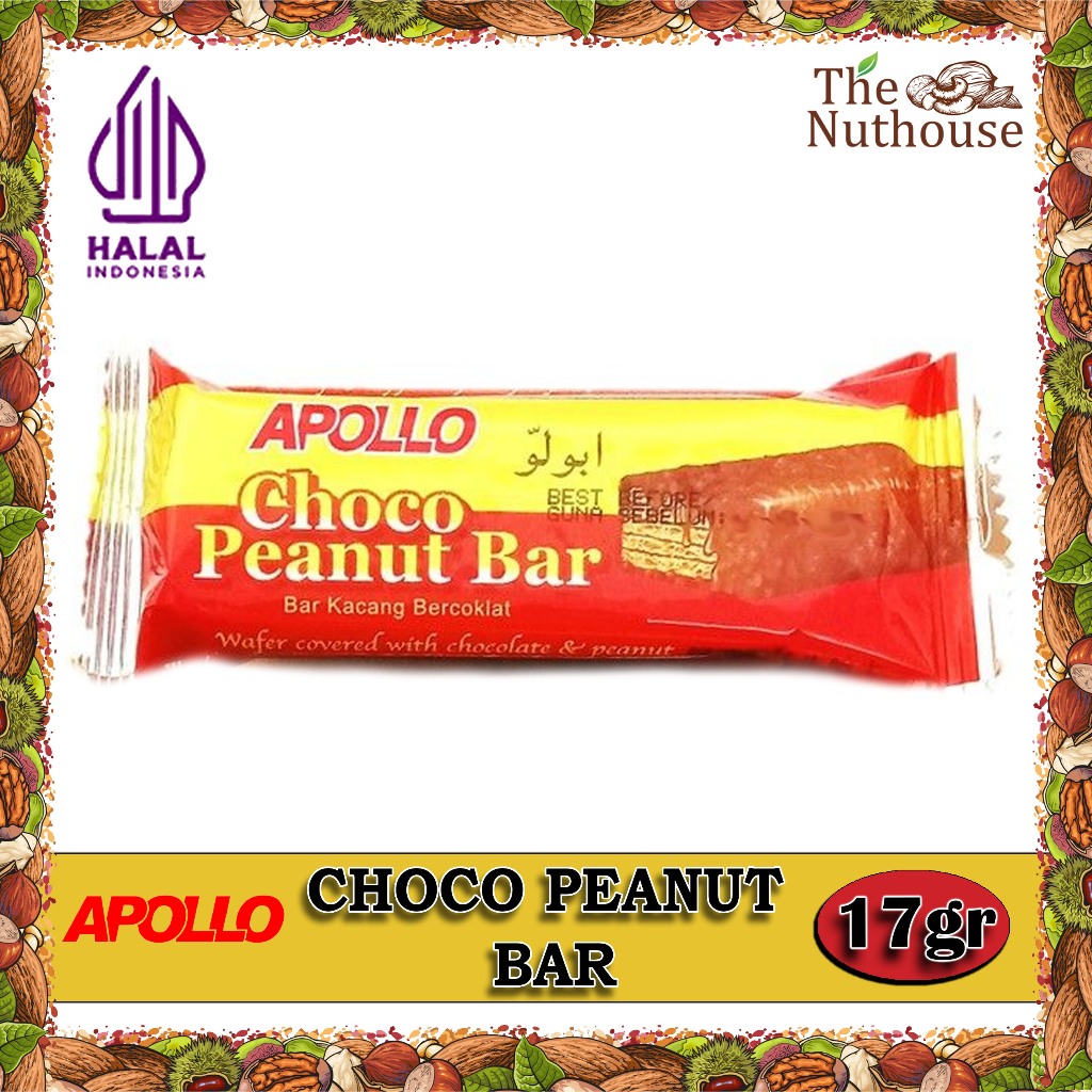 

APOLLO Choco Peanut Bar / Bar Kacak Bercoklat / Wafer covered with Chocolate & Peanut - 1 biji 17gr [HALAL]