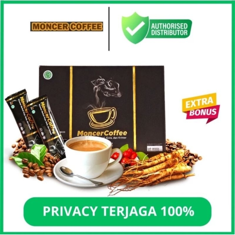 

1 Box 8 Saset MoNceer Coffee_Kopi Herbal Kesehatan Pria Asli Ampuh Teruji Kualitasnya