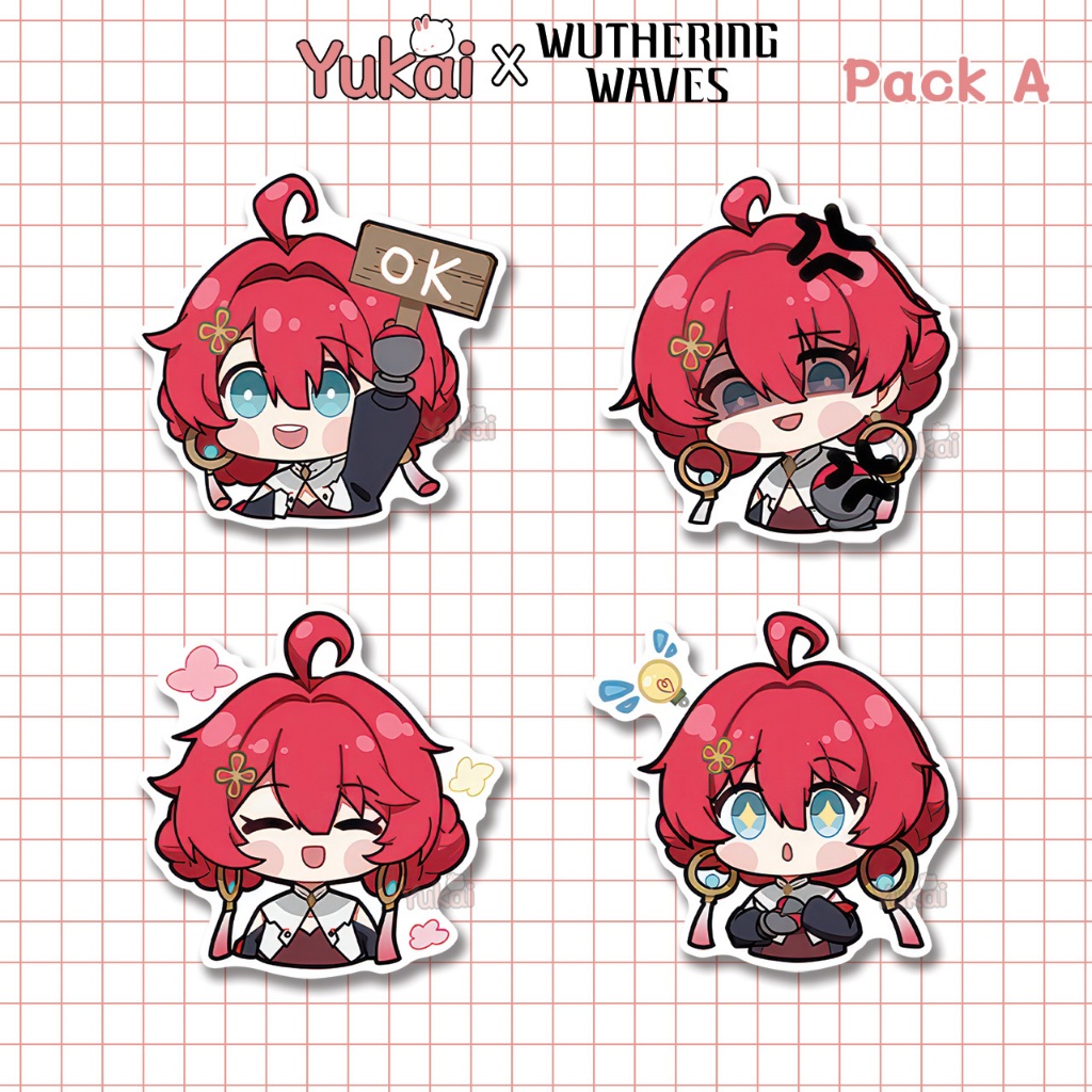 

Stiker Pack Danjin Wuthering Waves Premium, Sticker Anime Waterproof