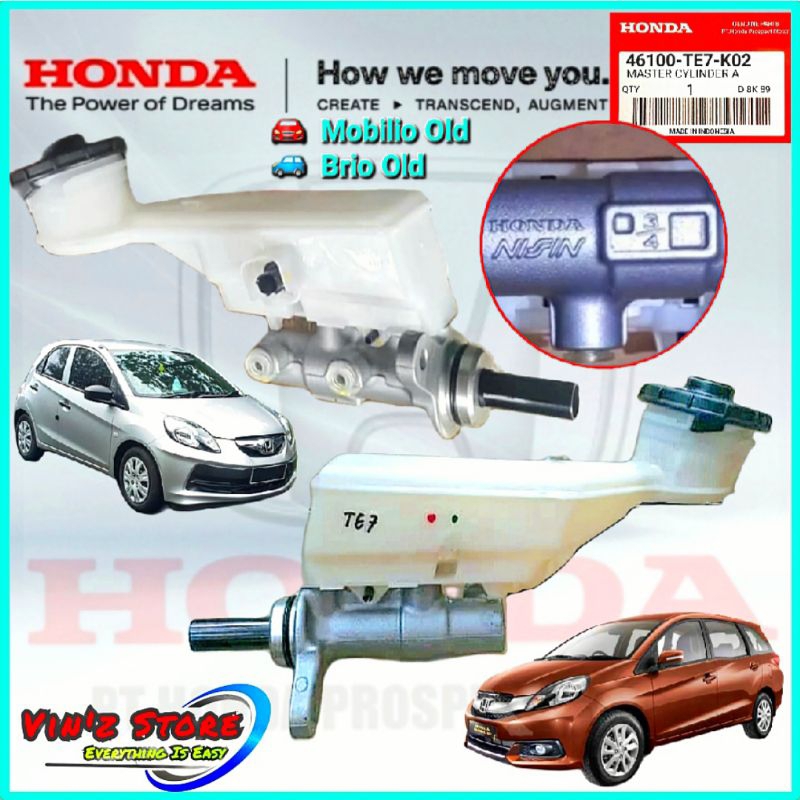 ORIGINAL MASTER REM ATAS CENTRAL REM B/M ASSY HONDA MOBILIO BRIO LAMA ASLI GARANSI
