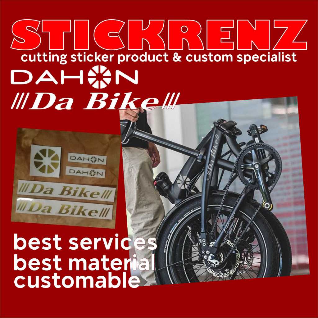 Cutting Sticker Stiker Frame Sepeda Lipat Dahon Da Bike 01 Custom