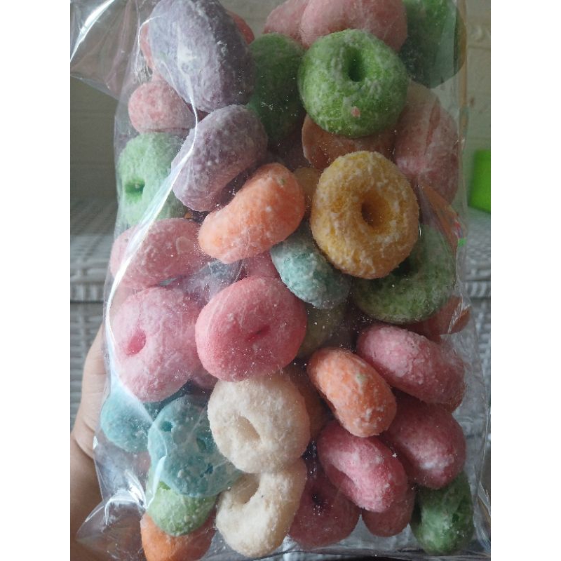 donat kering warna warni berat 250 gram