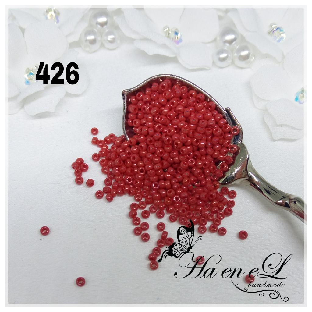 Payet Miyuki pasir seedbead (RR) ukuran 12/O(sp) & 11/O kode 426 (10gr) Merah / Red