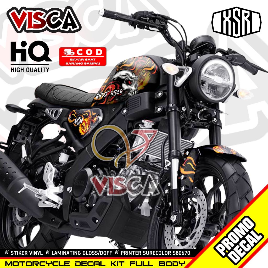 Stiker Xsr Decal Xsr 155 full body Striping Xsr 155 GHOST RIDER