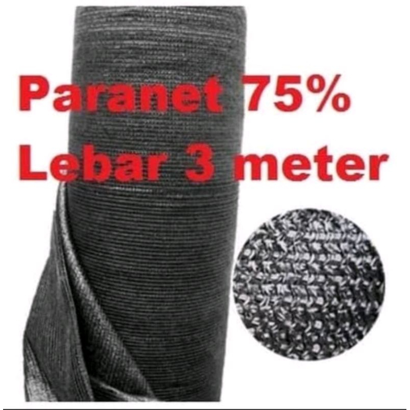 Paranet 75% Meteran Lebar 3 Meter Jaring Waring Waring Paranet