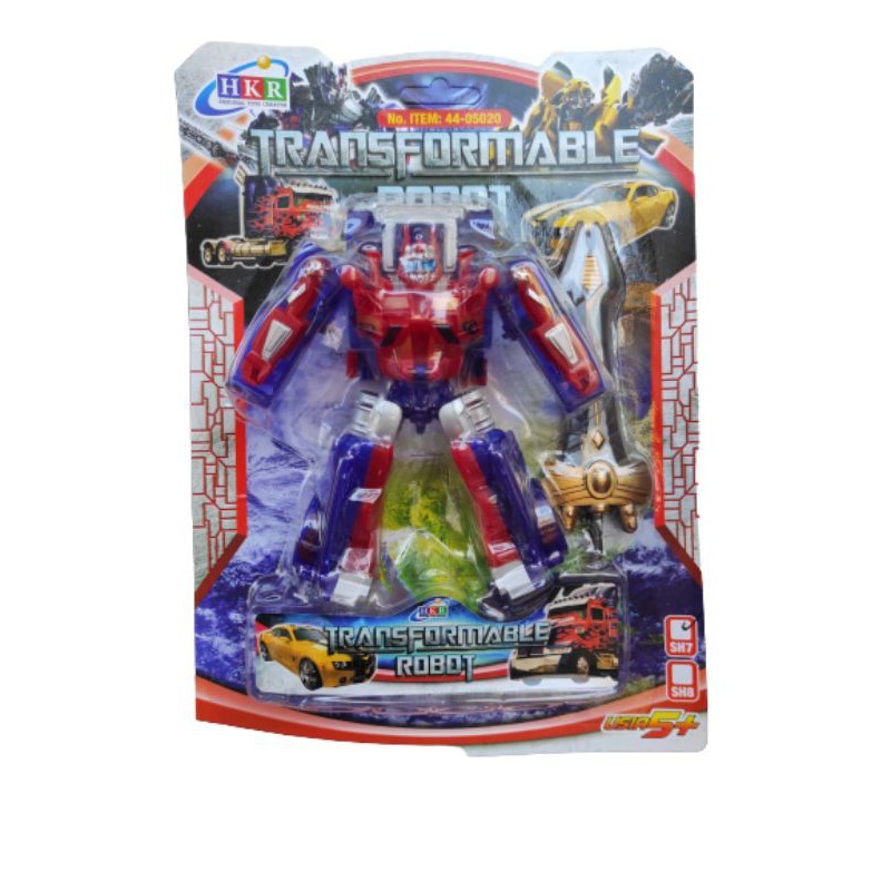 Mainan Anak Robot Transformer bisa jadi mobil hkr