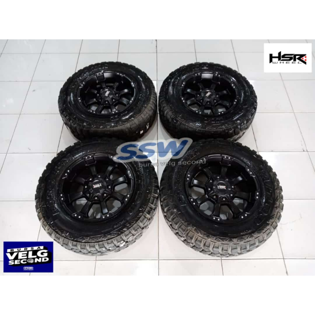 PELEK OFFROAD RING 17 MERK HSR BAN M/T UNTUK MOBIL TRITON HILUX FORD EVEREST