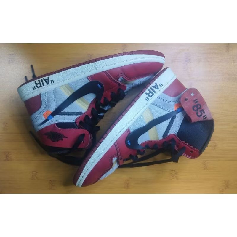 Nike the 10 Air Jordan 1 Nike X OFF-White Retro Basketball Shoes AA3834-101 (Size: US 8)