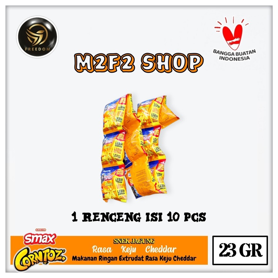 Mamee Snack Corntoz Camilan Rasa Keju Cheddar - 23 gr Kemasan 1 Renceng (Khusus Bluebird/Gosend/Grab