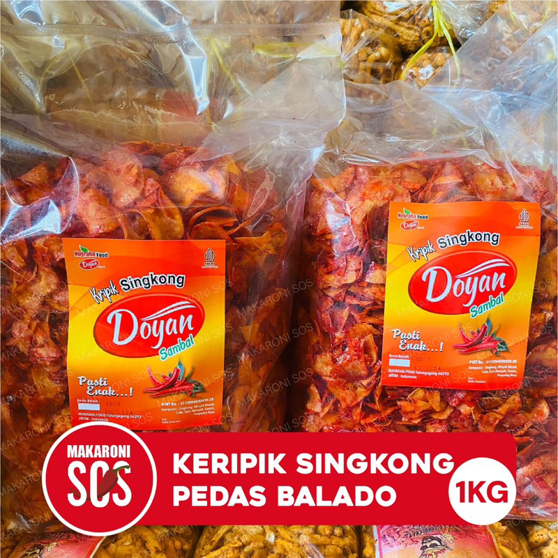 

Singkong Balado | 1KG | KERIPIK SINGKONG Balado Doyan Sambal 1KG Bumbu Basah Keripik Khas Padang