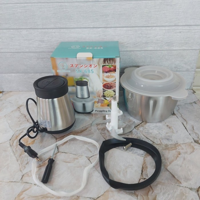 HOT SALE Blender Chopper Stainless Steel 2L SX 685 Penggiling Bumbu Daging Sayur Buah / Food