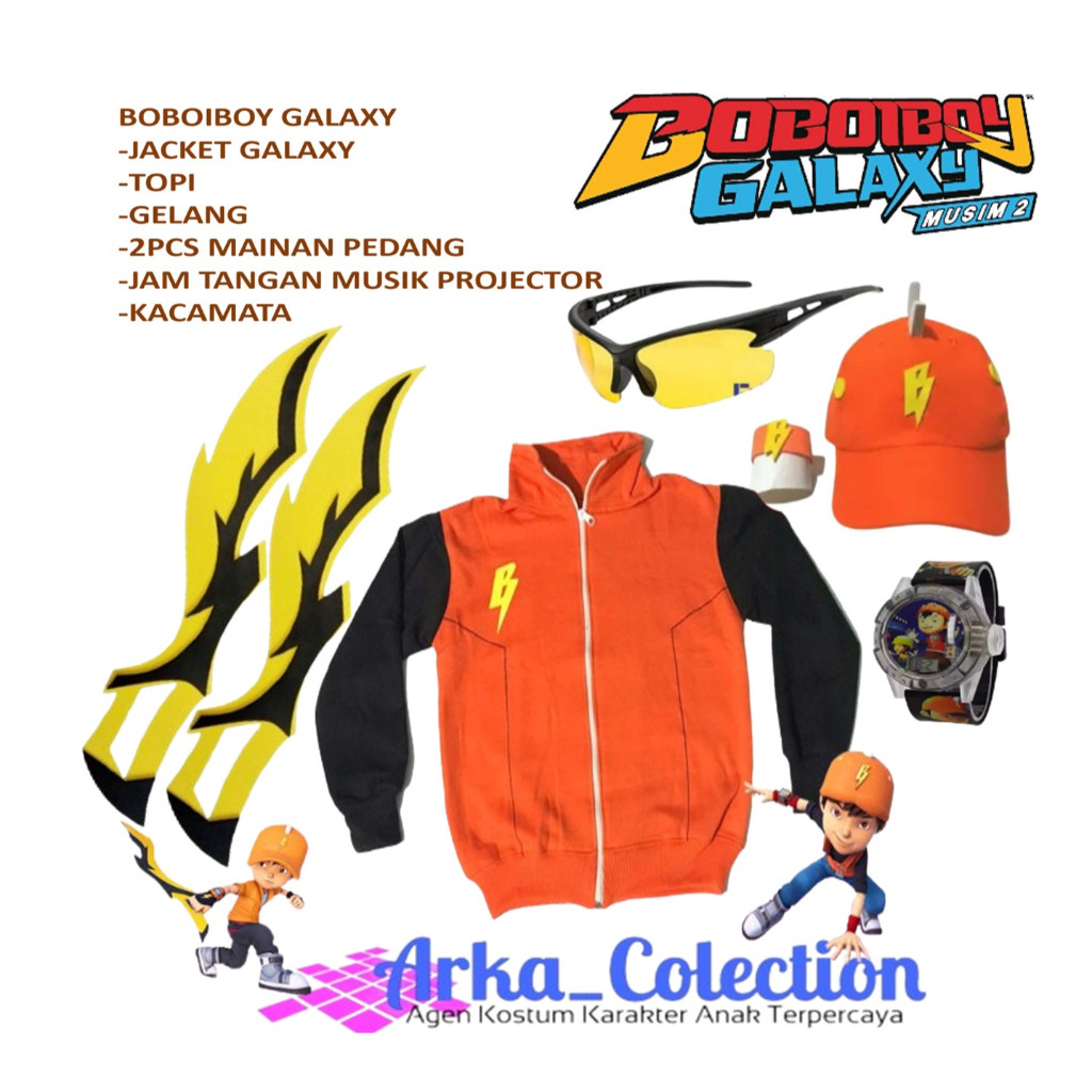 PAKET BOBOIBOY GALAXY Terbaru Kostum Boboiboy Galaxy