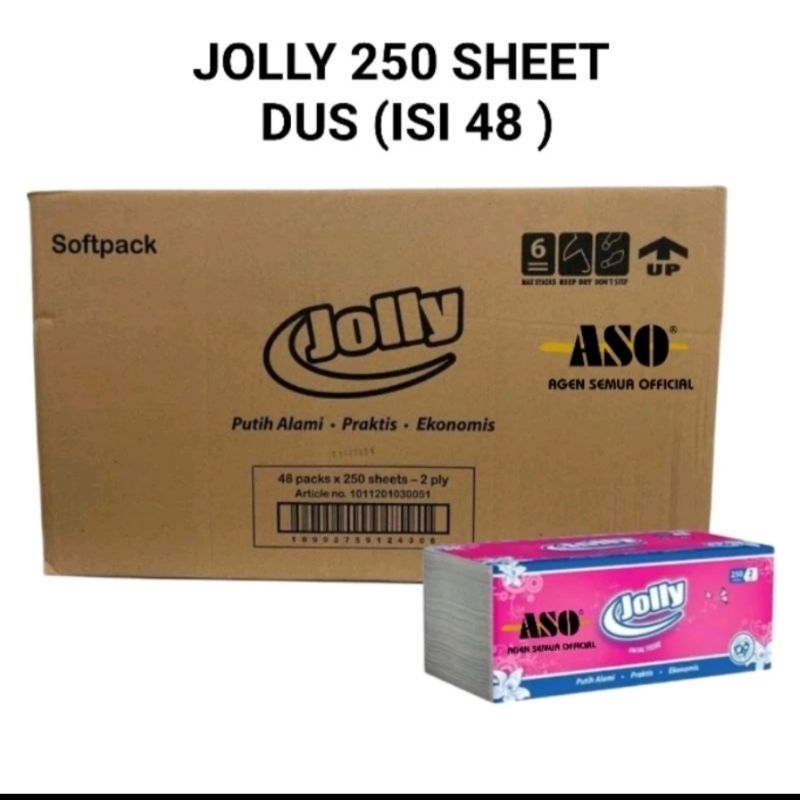 Tissue Jolly 1 Dus Isi 48// Tissue 250sheet