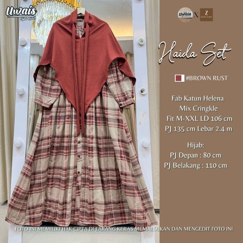 Setelan gamis dan jilbab