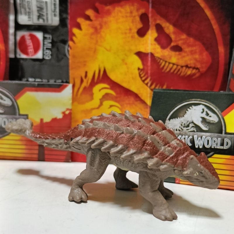 Jurassic World Mattel mini action dino ANKYLOSAURUS original