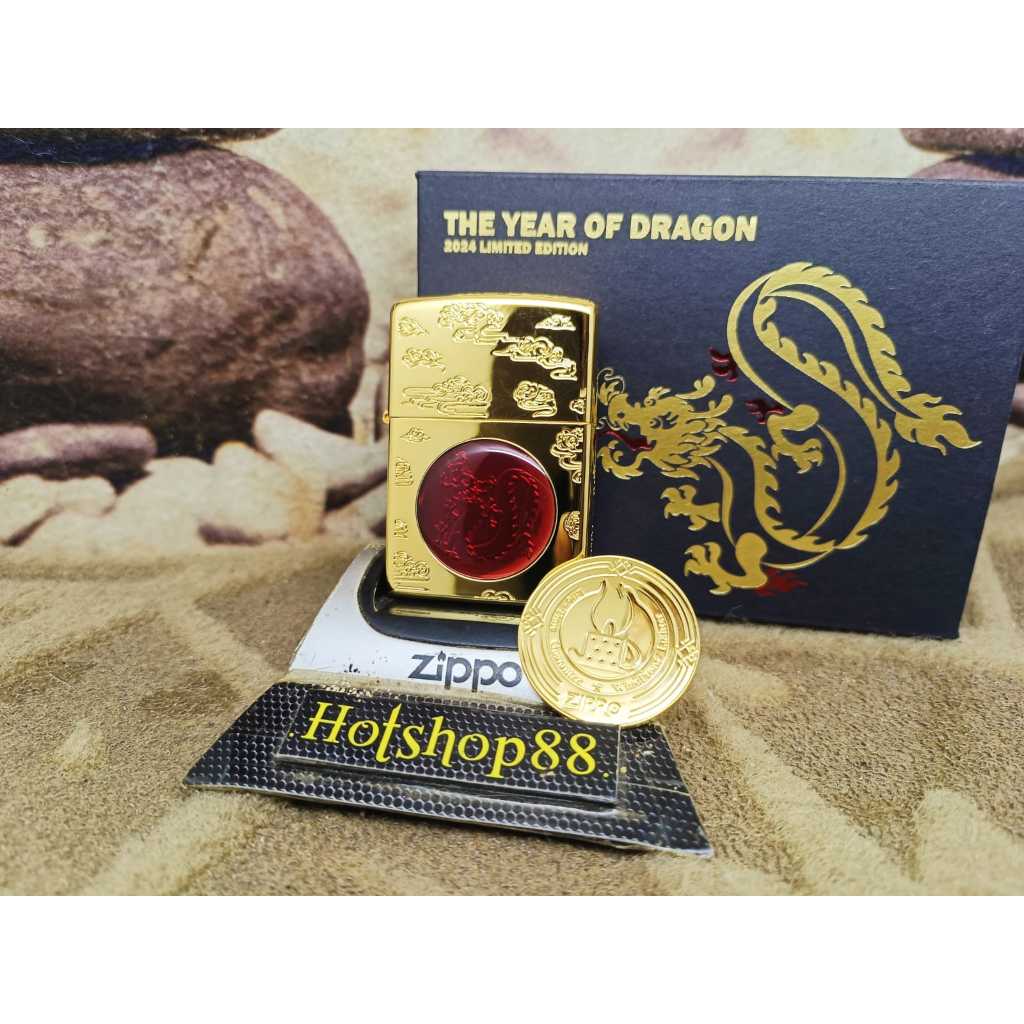 Zippo Original The Year Of Dragon Gold 2024 Limited Editon