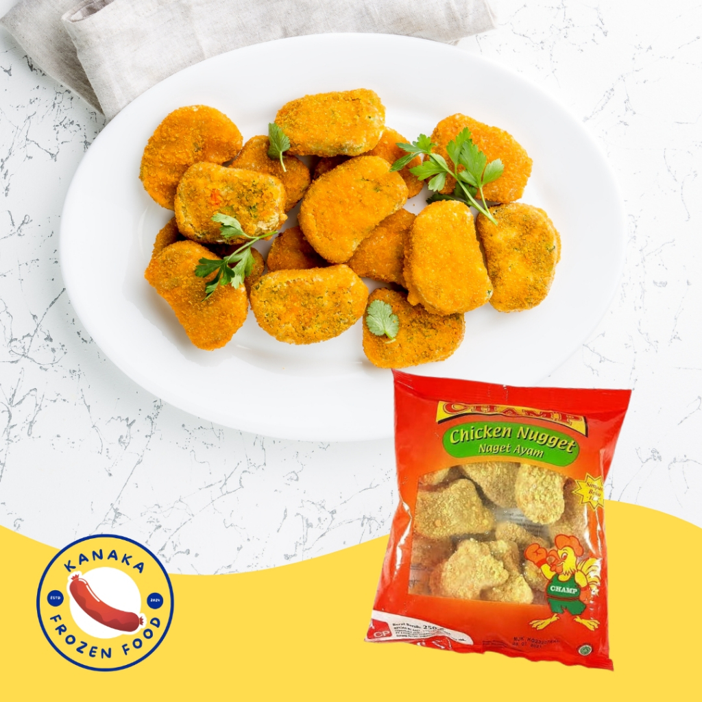 

Champ nugget ayam 500 gram kanaka frozen food