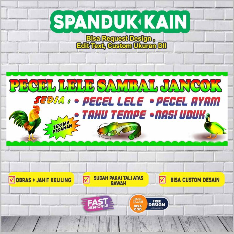 Spanduk Kain Custom desain