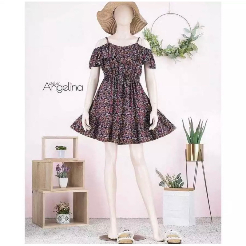 [SIAP KIRIM] Emily Dress Inca Black size M (medium) By Atelier Angelina Harga Tag