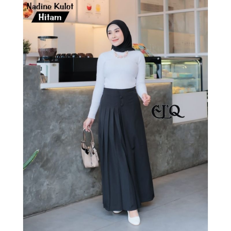 nadine celana kulot gombrong rok panjang rempel wanita kekinian
