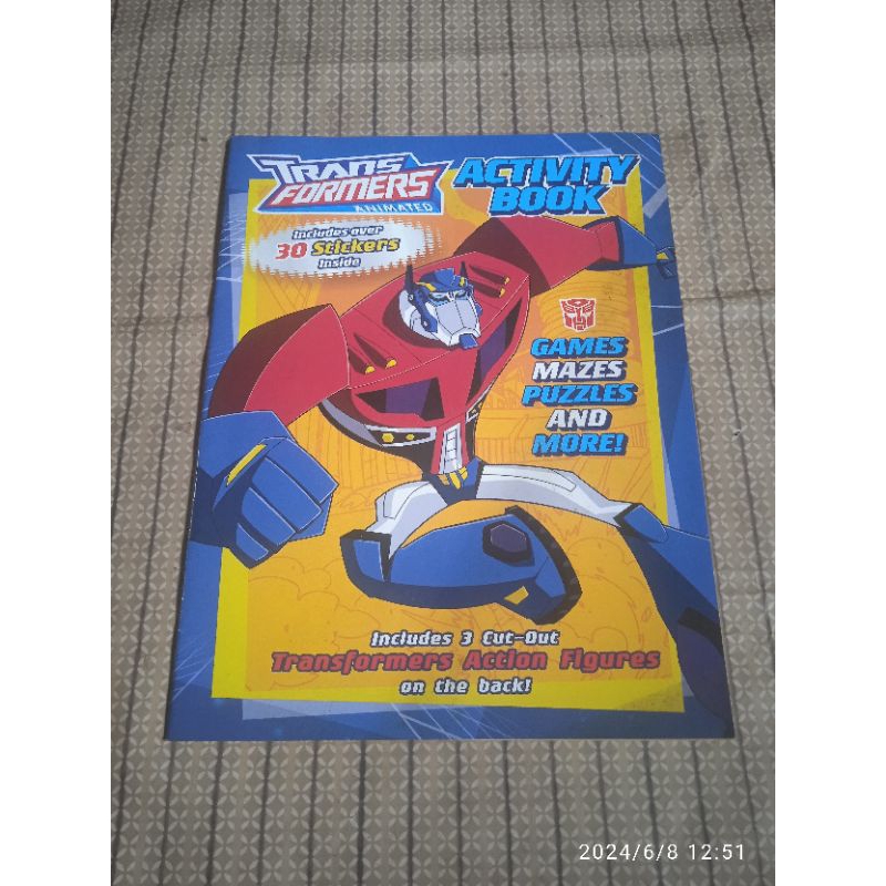 buku transformers animated activity book