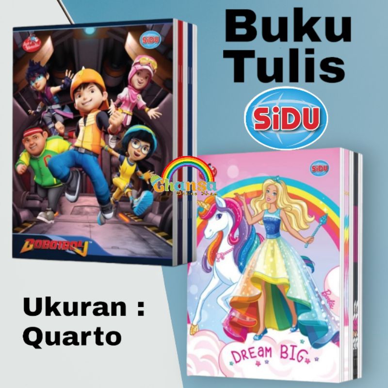 

Buku Tulis Sidu 38 Lembar dan 58 Lembar 1 pack