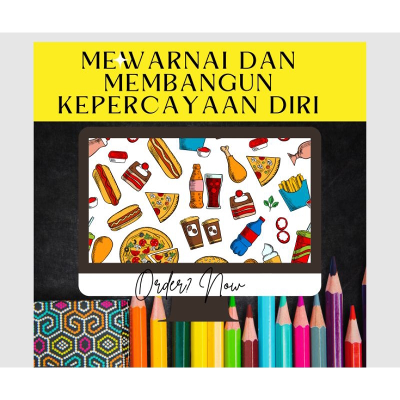 

KERTAS MEWARNAI GAMBAR ANAK KIDS COLORING PAGE TEMA MAKANAN FOOD 1 THEME PAUD TK SD UK.A4