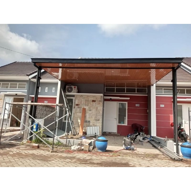 KANOPI PLAFON PVC KOMBINASI ATAP KANOPI ALDERON / SPANDEK