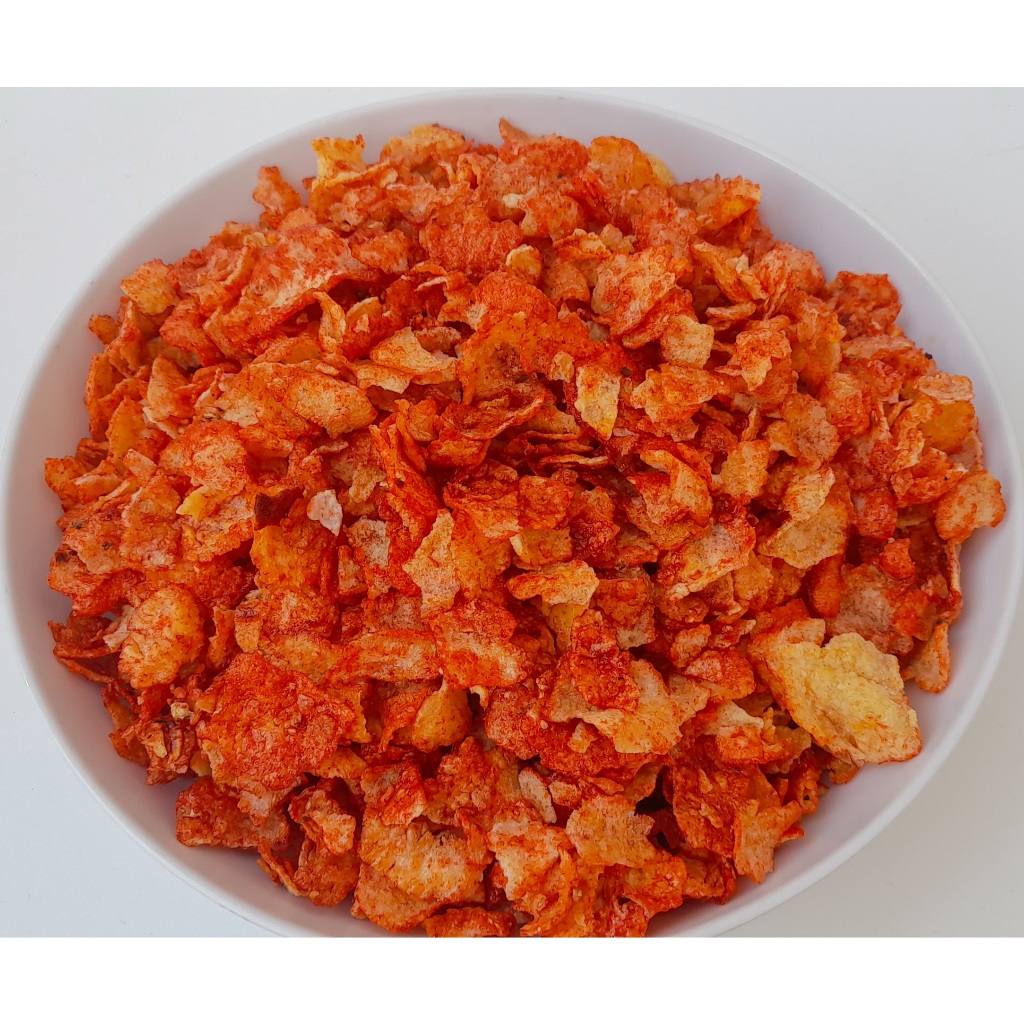 

Emping jagung pedas manis premium 1kg