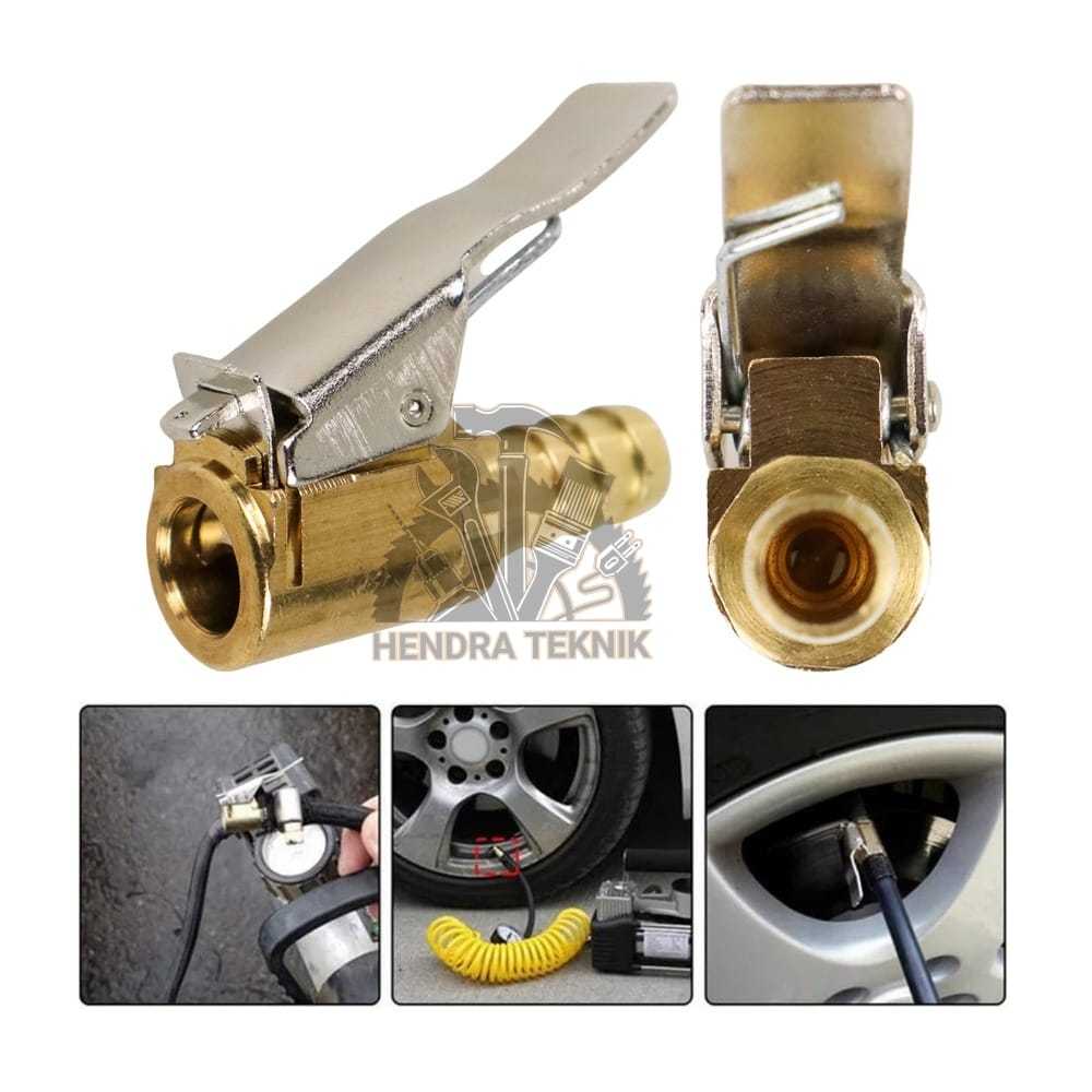 Cuci Gudang  Isian Angin Ban Jepit Full Kuningan Murah Air Chuck Jepit Bagus Isian Ban Klip Air